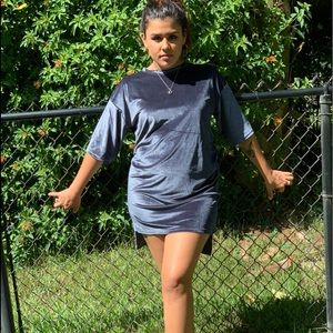 Charcoal Grey Boyfriend Tee Dress